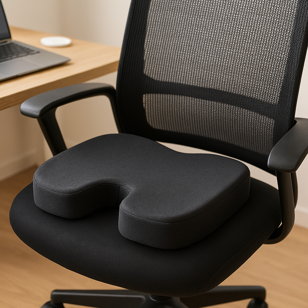 Orthopädisches Memory Foam Sitzkissen - Steißbein- & Rückenschmerz-Relief