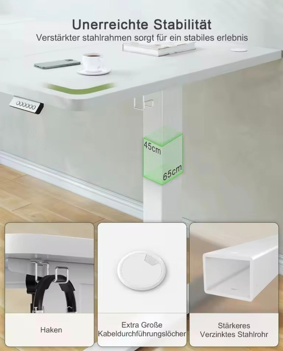 LiftDesk - Elektrisch in hoogte verstelbaar bureau