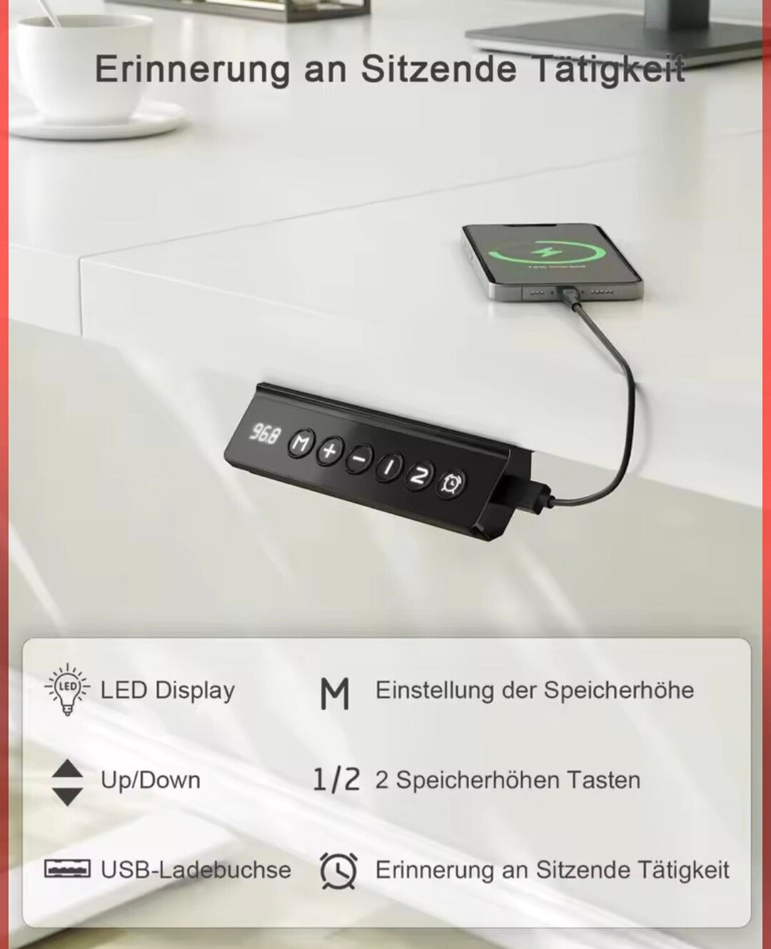 LiftDesk - Elektrisch in hoogte verstelbaar bureau