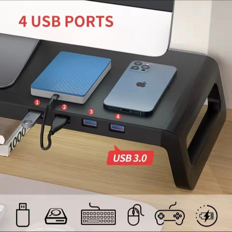 Monitorstandaard met USB-docking