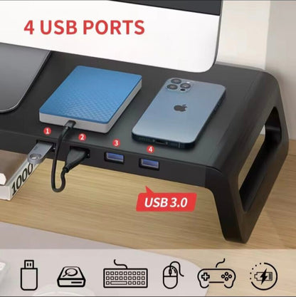 Monitorstandaard met USB-docking
